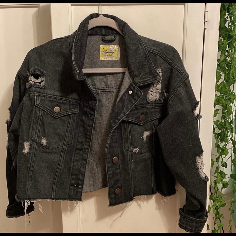 Black jean jacket